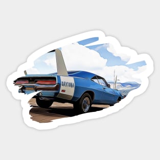 Roadrunner Daytona Art Print Sticker